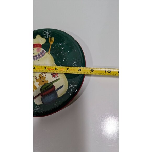 Certified International Snowman Gingerbread Hand Painted Holiday Plate - Picture 4 of 6